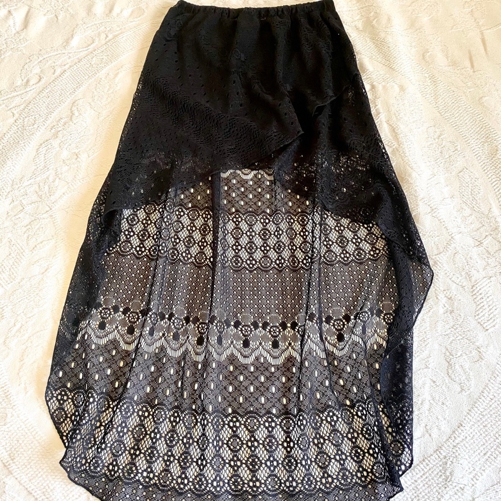 New w/ out Tags Black Boho Skirt - Picture 2 of 6